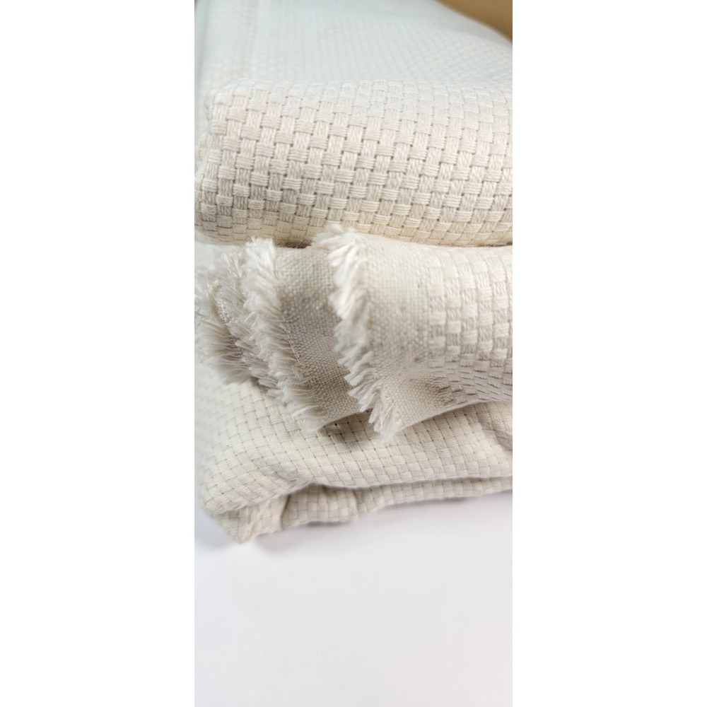 Monks Cloth Fabric 100% Cotton 4x4 Weave/8 Or 9 Count Natural Unwashed 2.5 Yd - Picture 6 of 10